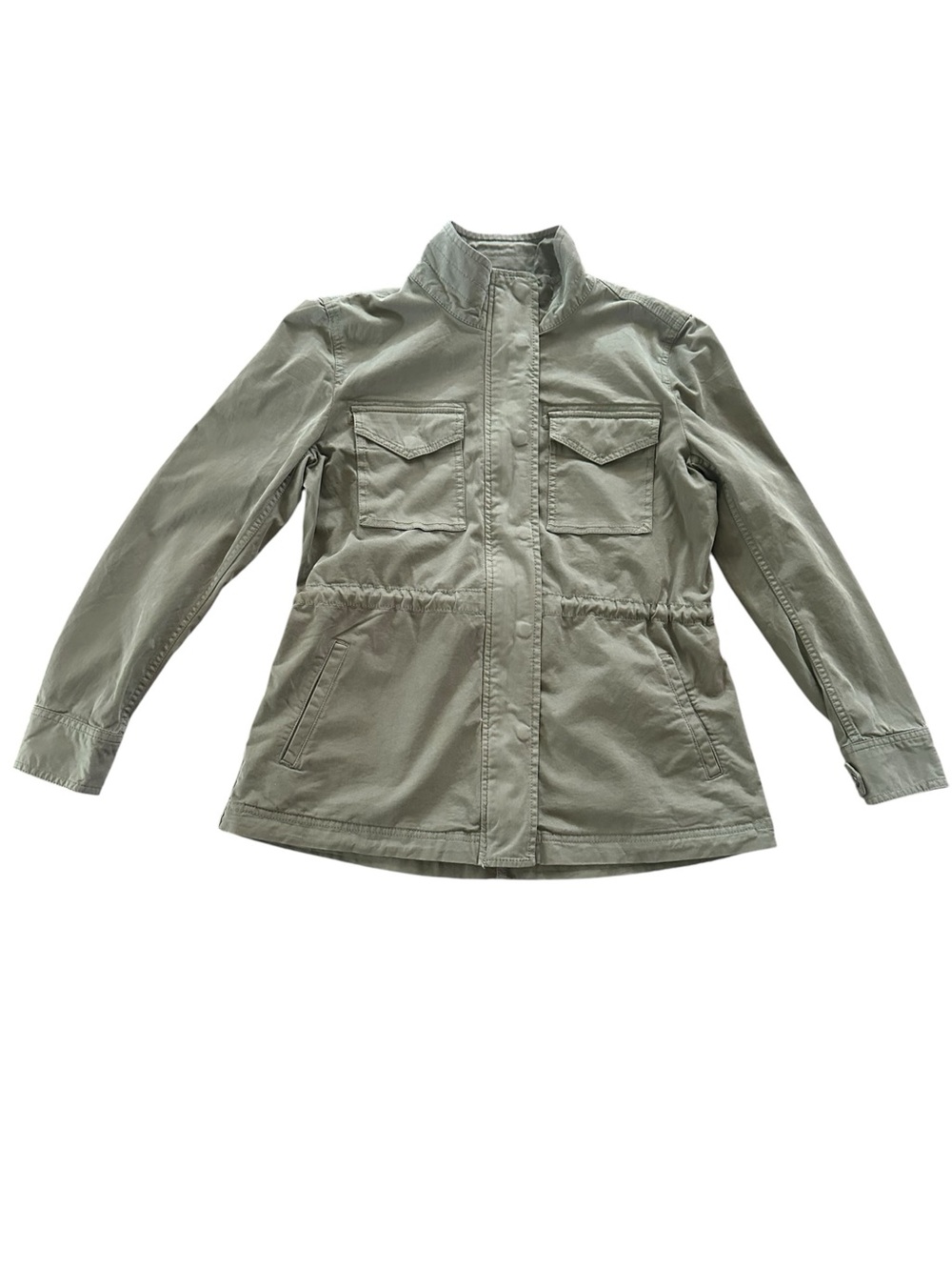STYLE & CO. olive green utility jackets cotton blend stretch size Small